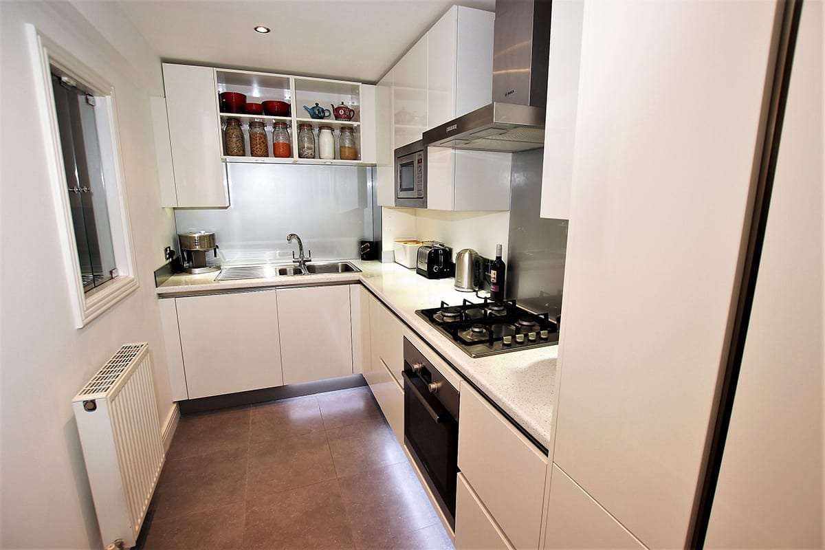 Small White Kitchen Layout | Lead Wolf, Peterborough